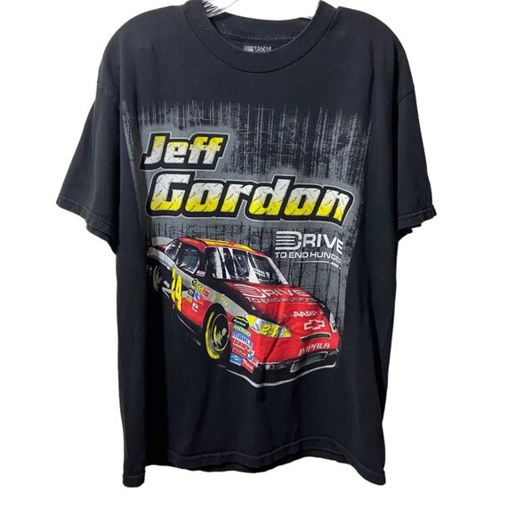 Nascar Men Unisex 22 Jeff Gordon Driver Black Racing‎ Graphic T-Shirt Size Large - Picture 1 of 6